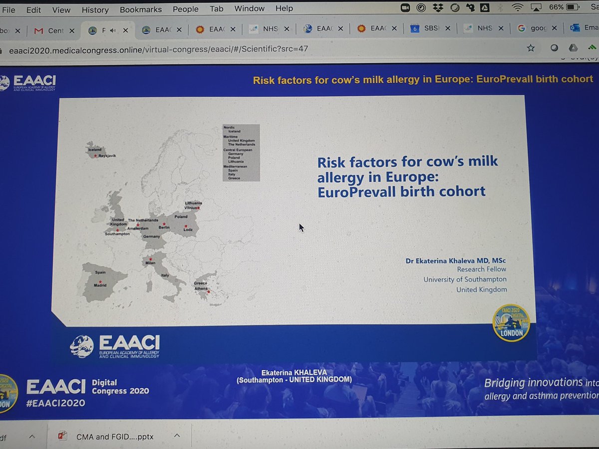 In the past I have had to choose which lectures to go to at #EAACIcongress but now I am able to see all of the lectures and learn so much. Catching up on risk factors for CMA