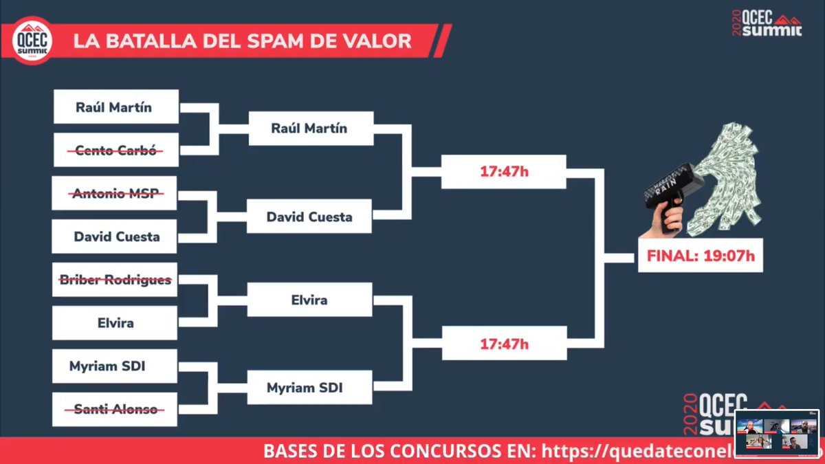prblasco's tweet image. #QCEC20 

Batalla de Spam #SpamdeValor
Semifinales