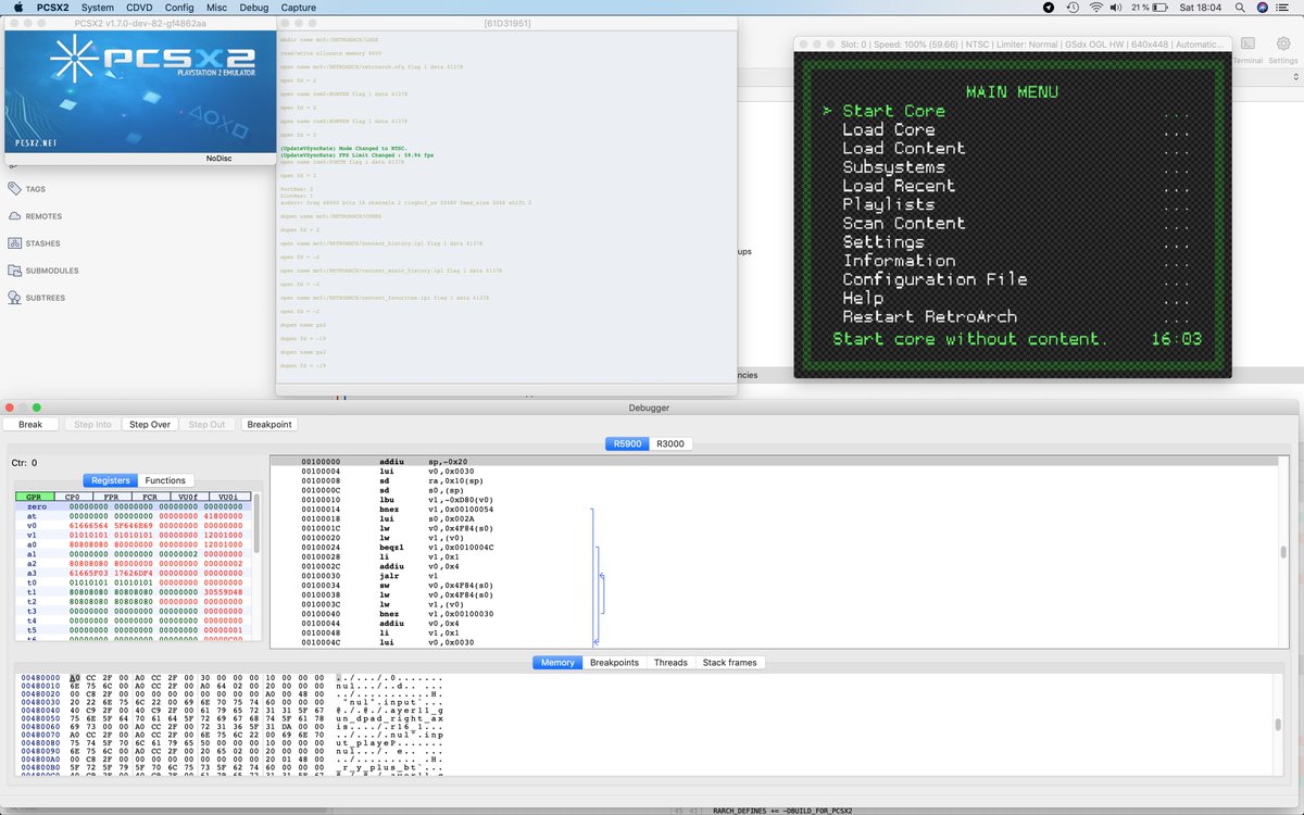 Francisco J Trujillo Finally I Have Running Pcsx2 In Macos Mojave This Is Very Good News Step By Step The Development Experience Of Ps2 Is Becoming Better Thank Guys You