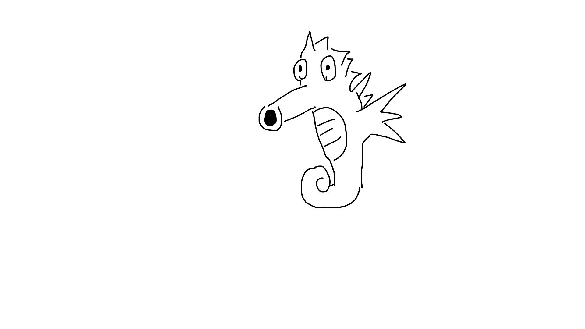 えだま 何も見ないでシードラを描きました おやすみなさい えだま 何も見ないでシードラを描きました おやすみなさい