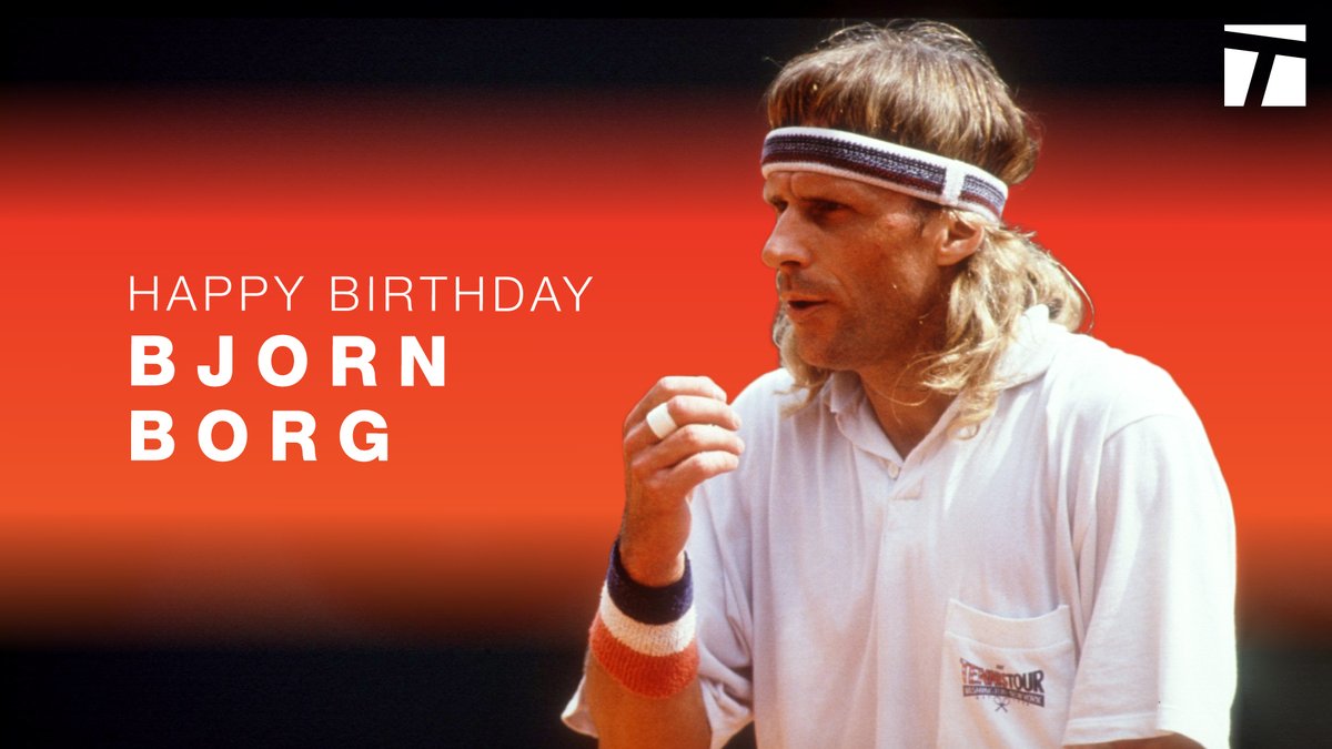 Happy Birthday to the man who got to 11 Grand Slam titles first, former World No. 1, Bjorn Borg. 