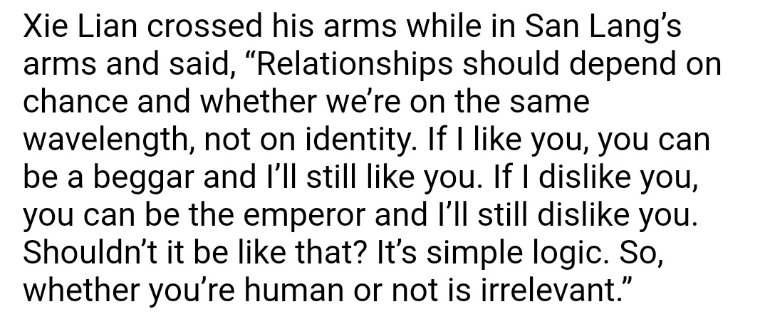 Xie Lian, you're my spirit animal... that's so deep, so touching. I already sense his feelings ♡