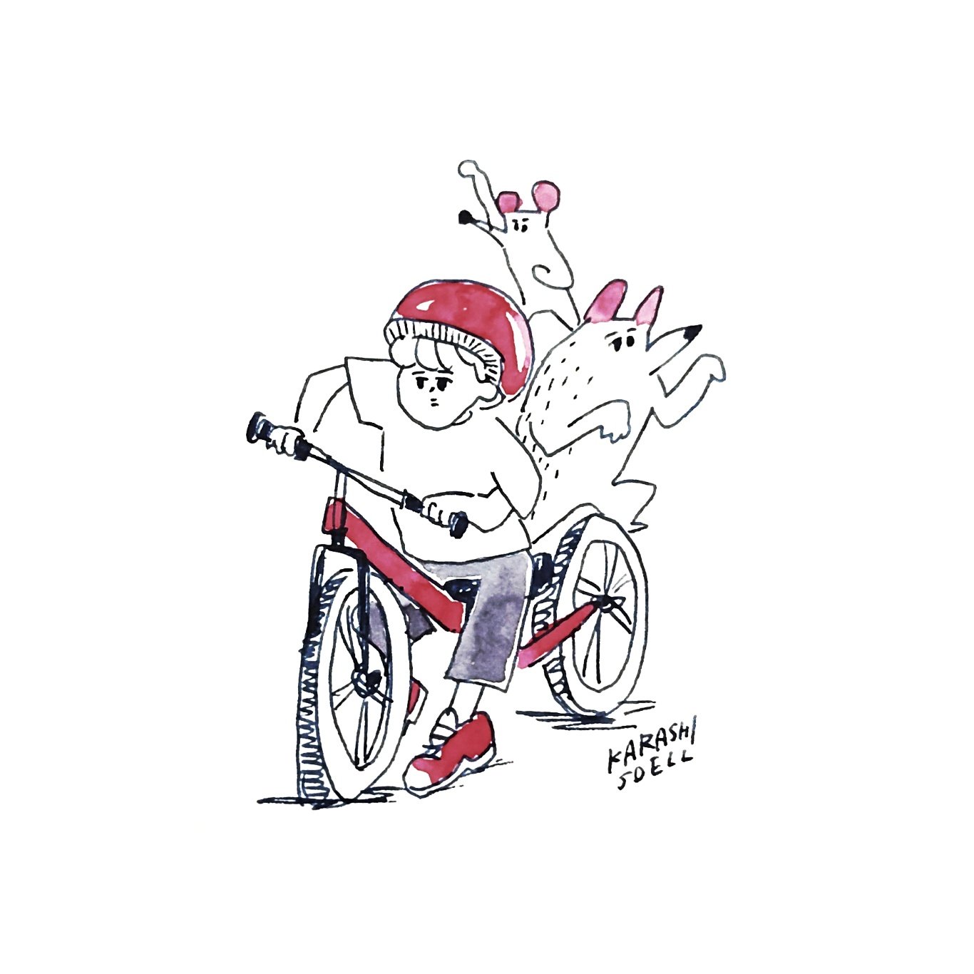 توییتر カラシソエル イラストレーター در توییتر 今日のイラスト 赤い自転車 今日のカラシイラスト T Co Zc3pi2mjhk