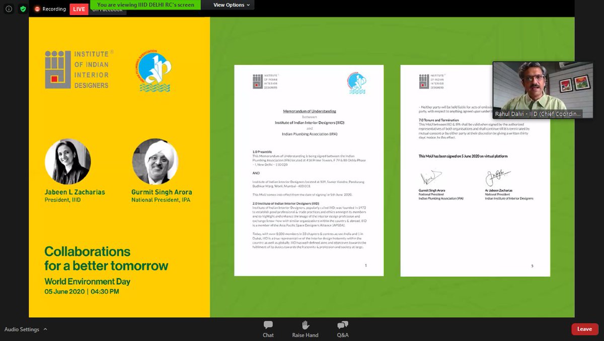 OfficialIPA's tweet photo. Glimpses from @IIIDIndia Webinar on “Collaborations for a Better tomorrow” where IPA signed an MoU with IIID.
#IPAandIIID
#IPANationalCollaborations #27YearsofIPA https://t.co/puqtiUo0zk