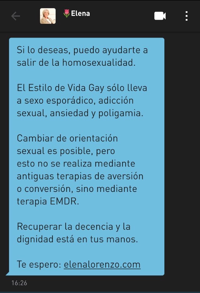 luaduart_escrit's tweet photo. @SandraLujan25 @elenalorenzo @relibertad Es lamentable la persecución que hace ella en las aplicaciones de personas homosexuales, y a mucha honra, así que entérese de las cosas antes de opinar, señora. Aquí, la primera en perseguir es ella así que 🤐... https://t.co/VJs9DM3zwy