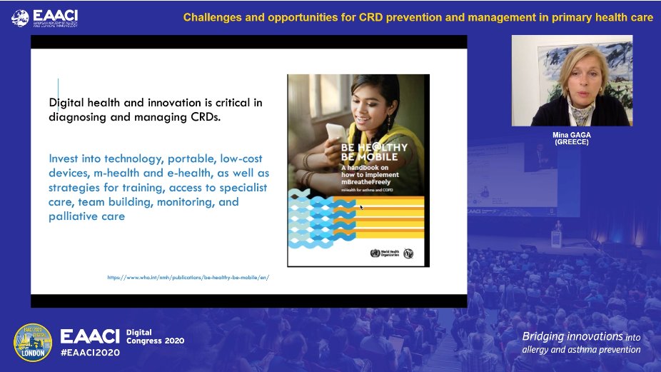 #EAACI2020 – GARD @GARDbreathe Chronic respiratory diseases in diverse regions of the world. Challenges and opportunities for CRD prevention and management in primary health care Mina Gaga buff.ly/30ejfg1