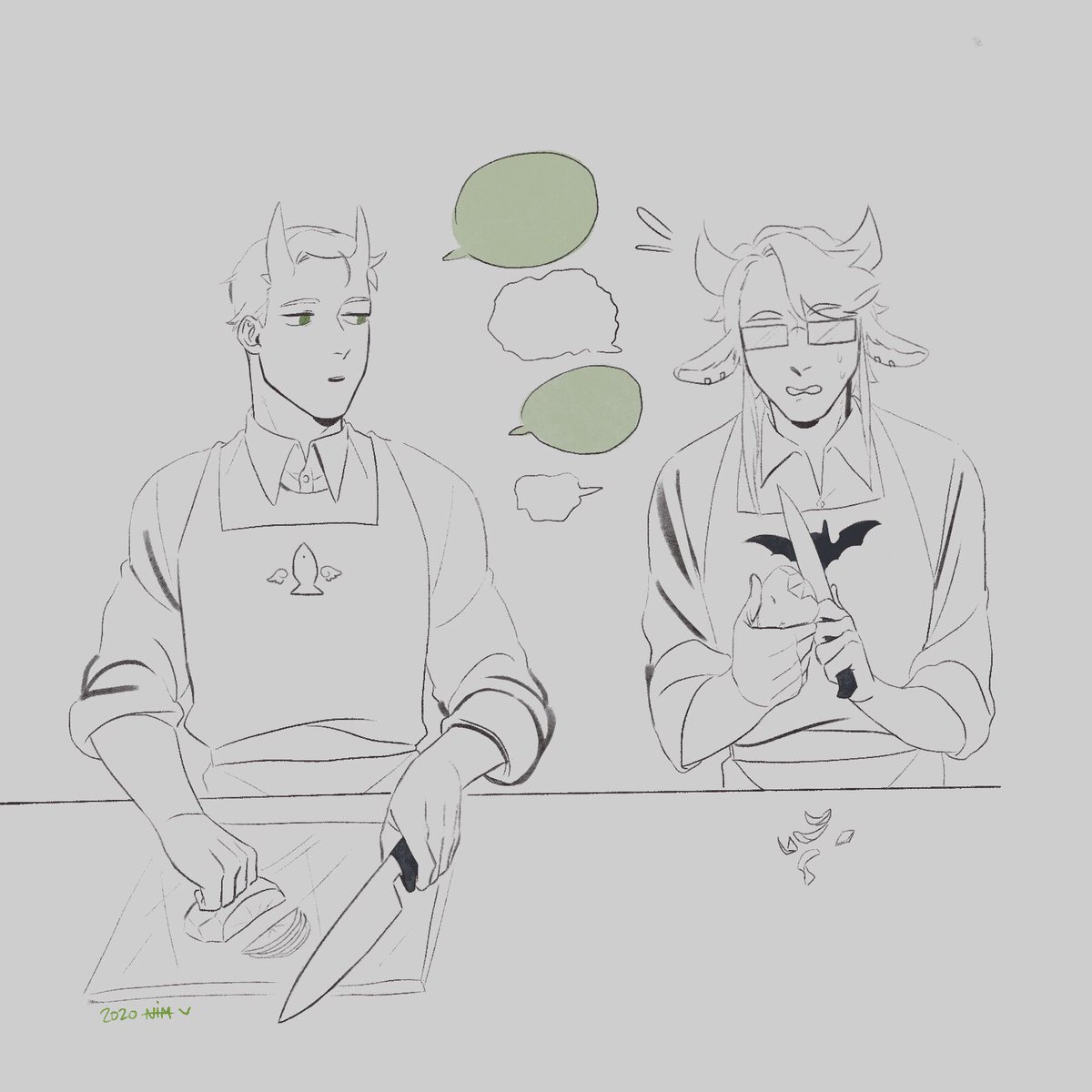 They hang out :')

(Zen belongs to @teriibii go check them out they do amazing art ✨✨)
#万圣街 