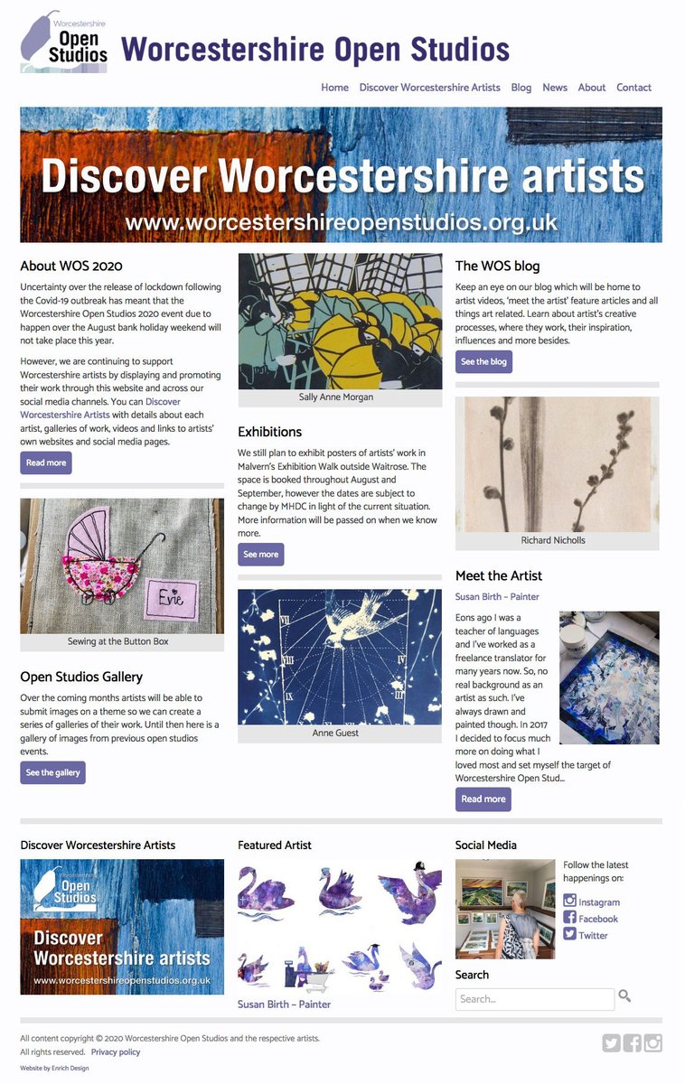 OpenStudios_WR's tweet photo. Due to the Covid-19 outbreak, this year Worcestershire Open Studios is doing things a little differently.  Discover #Worcestershire artists on our website and browse beautiful galleries of their work  https://t.co/CA5lXumv2q

#discoverworcestershireartists #worcestershirehour https://t.co/vAlbCMk5hM