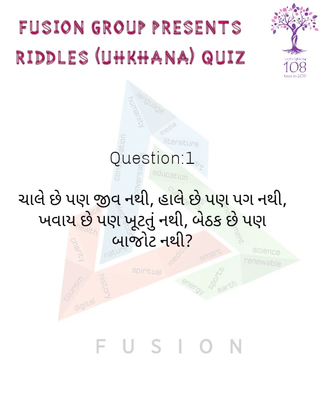 Do you know answer of this riddle? answer in comment section. #FusionLockdownGames #FusionGroup #Mandvi #Kutch #Bhuj #Unlock1 #Riddles #Riddler #Quiz #Gujarati