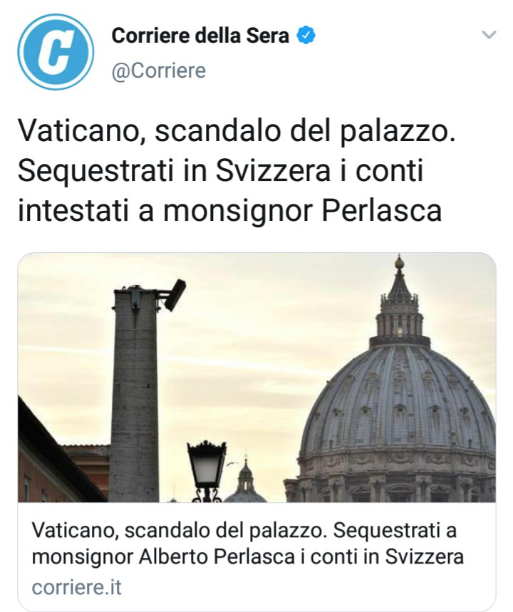 riktroiani's tweet image. Continua lo scandalo seguito all'arresto del broker #Torzi. Sequestrati conti milionari intestati o gestiti da monsignor Alberto Perlasca, figura centrale dentro la Segreteria di Stato vaticana in quanto responsabile degli investimenti. #6giugno #Vaticano