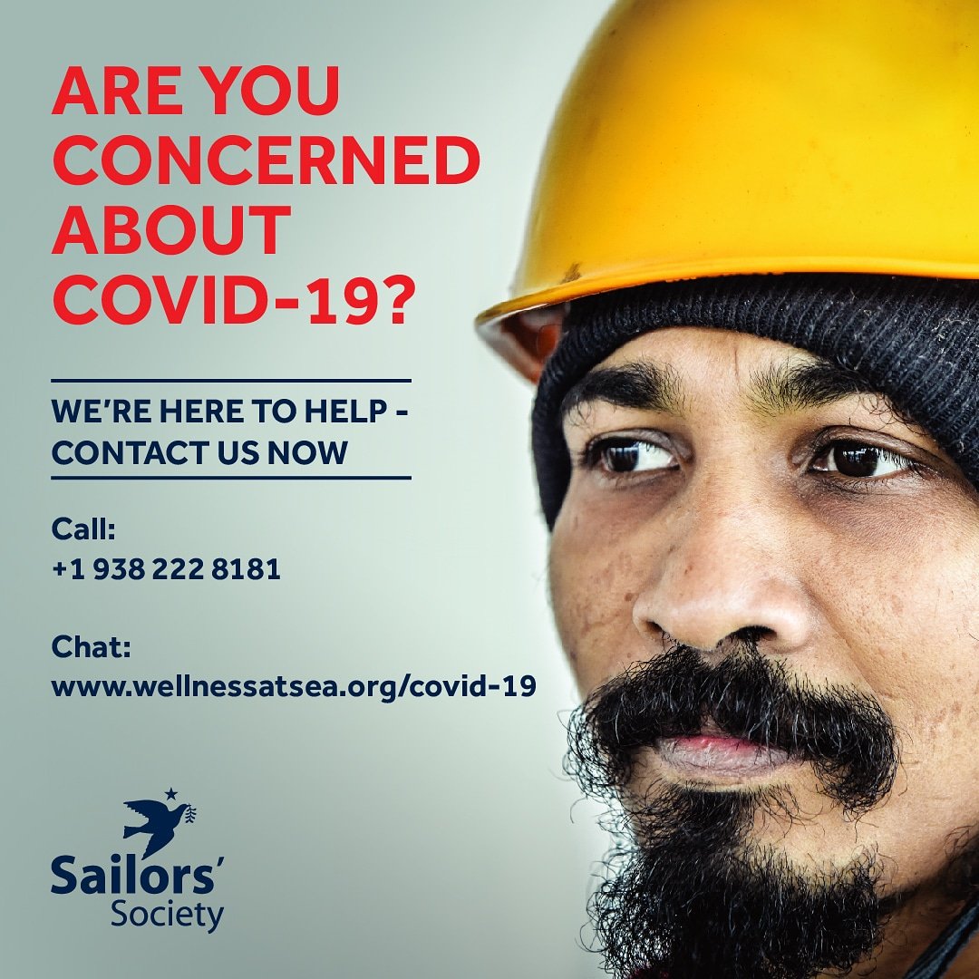 If you need advice, support, financial assistance or just a chat, we're here for you.

Call our dedicated helpline for seafarers and family members +1-938-222-8181 or instant chat via wellnessatsea.org/covid-19

#helpline #heretohelp #seafarers #merchantnavy #keyworkersofthesea