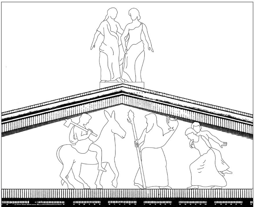 The pedimental sculpture is very fragmentary, but Stewart & his colleagues are putting the puzzle back together!  @LevintheMed has produced these wonderful reconstructions of both pediments: East: birth of AthenaWest: return of Hephaestus to Olympus