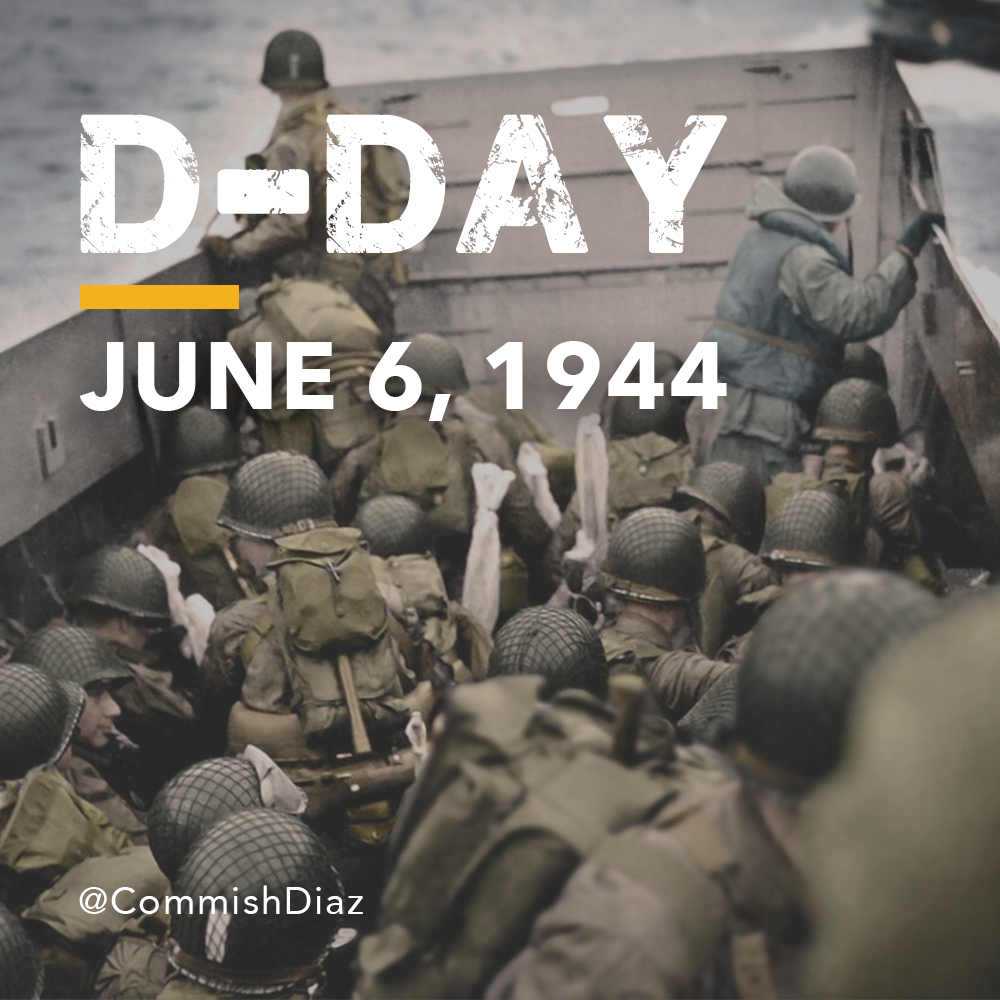 JosePepeDiaz305's tweet photo. Today marks the 76th anniversary of #DDay, the #InvasionOfNormandy. On June 6, 1944 the Allied Force soldiers gained a victory that became the turning point for #WWII. Today we honor and remember all the brave soldiers who gave their lives for freedom. https://t.co/nBevG18iTT