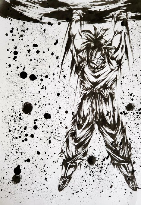 ドラゴンボール 孫 悟空 元気玉 墨絵で描いてみました ドラゴンボール ド こバya4の漫画 ドラゴンボール 孫 悟空 元気玉 墨絵で描いてみました ドラゴンボール ド こバya4の漫画