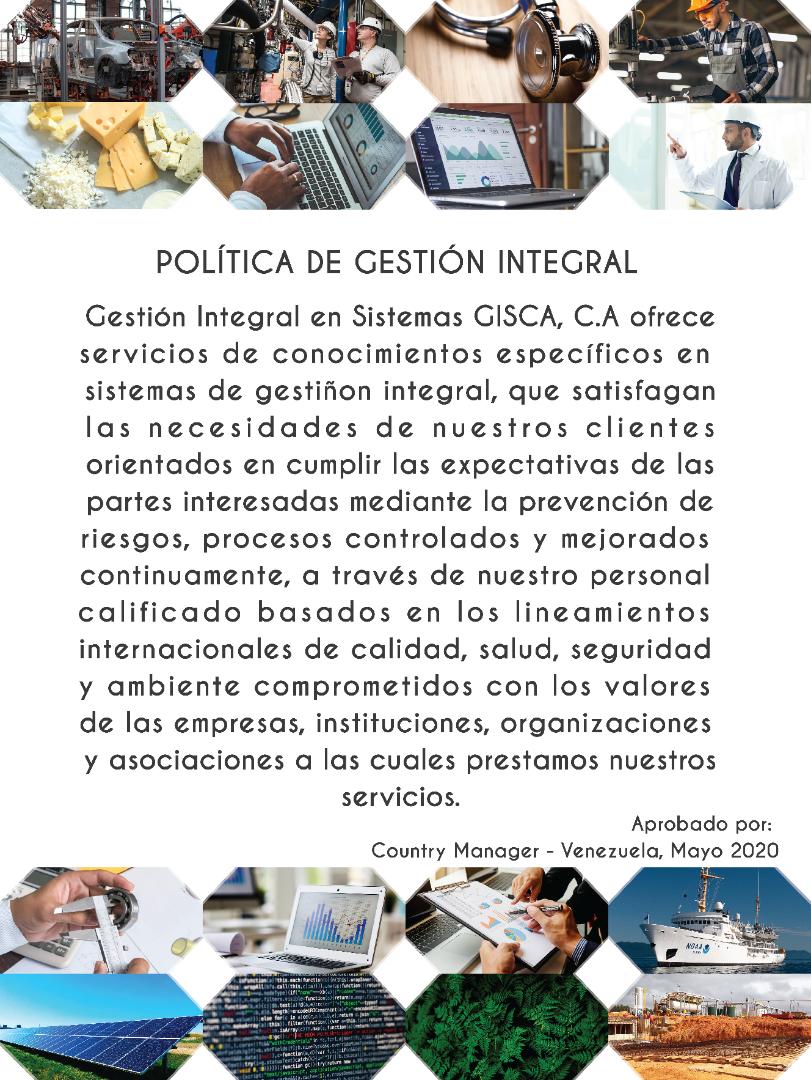 GestionGisca's tweet photo. @GestionGisca define su política integral de calidad orientada a prestar servicios que satisfagan las necesidades de sus clientes con conocimientos específicos en sistemas de gestión de cualquier mercado.
#GISCA #gestion #politicadegestionintegral #riesgo #ambiente #ISO #Salud https://t.co/8FtsXBpKCd