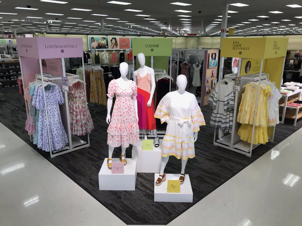 VM_Connor's tweet image. Come to #T2186 for our designer dress collection with #LoveShackFancy #Cushnie and #LisaMarieFernandez Love this collaboration and super excited that Target has partnered with them!! #TargetStyle #WorkSomewhereYouLove @Bryjudy @Matt_Mc_3 @DZeppuhar @madeleinepm23