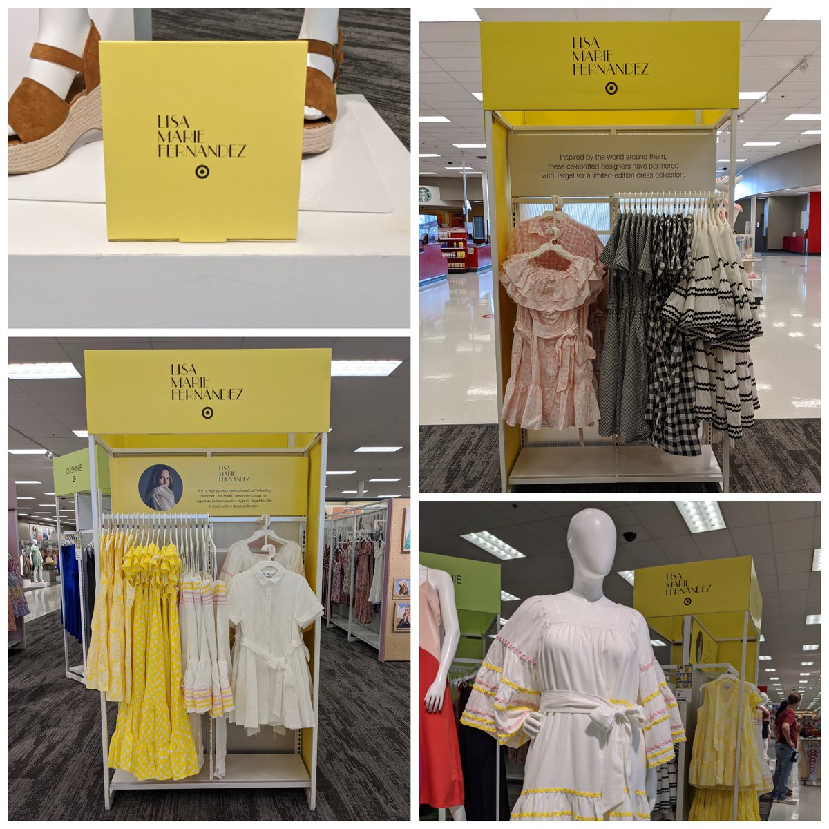 VM_Connor's tweet image. Come to #T2186 for our designer dress collection with #LoveShackFancy #Cushnie and #LisaMarieFernandez Love this collaboration and super excited that Target has partnered with them!! #TargetStyle #WorkSomewhereYouLove @Bryjudy @Matt_Mc_3 @DZeppuhar @madeleinepm23