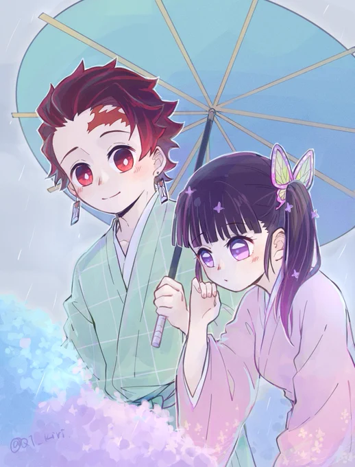 あじさいと炭カナ 