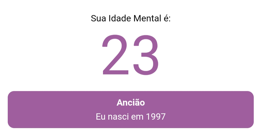 Lizy_vb's tweet photo. E a minha idade mental que é exatamente a minha idade.

#TestedeIdadeMental https://t.co/I7r4rq3UWL