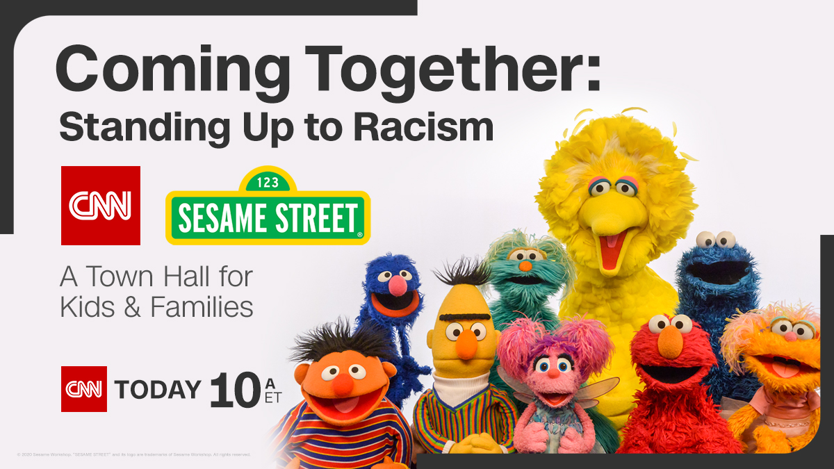 Do your kids have questions about racism and the nationwide protests? Our friends from @SesameStreet join <a href="/EricaRHill/">Erica Hill</a> and <a href="/VanJones68/">Van Jones</a> for Coming Together: Standing Up to Racism, today at 10 a.m. ET