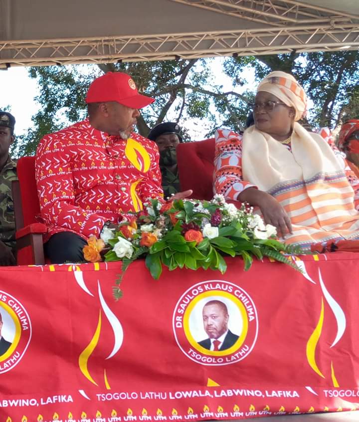 UTMCPOfficial's tweet photo. Tonse Alliance rally underway at Gymkhana ground in Zomba. SKC and  former President Joyce Banda are in attendance. Speaking now is UTM Secretary General Patricia Kaliati. https://t.co/6rkuGCOwU9