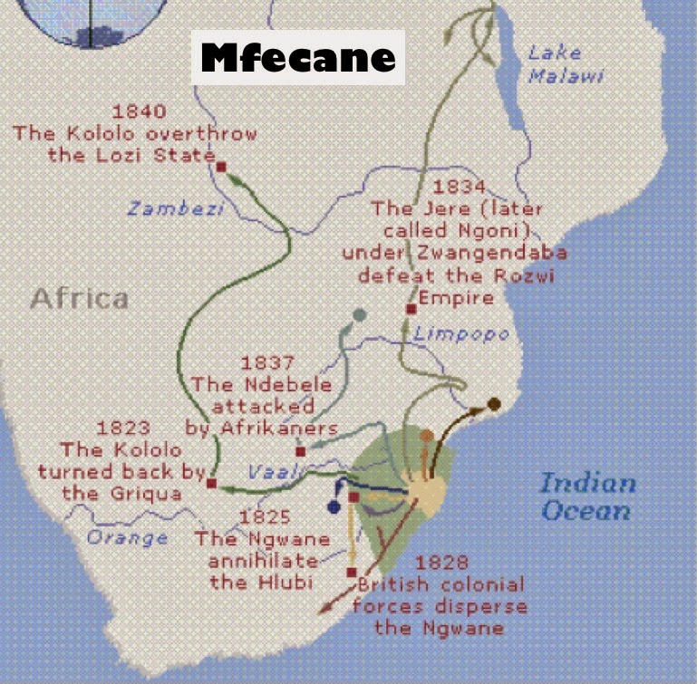 8. Ndebele identity is a product of pre- colonial, colonial & post colonial intricate events & processes like Mfecane and Nguni-Sotho nation building strategies of the 1820s, as well as the role of colonialists and African nationalism.