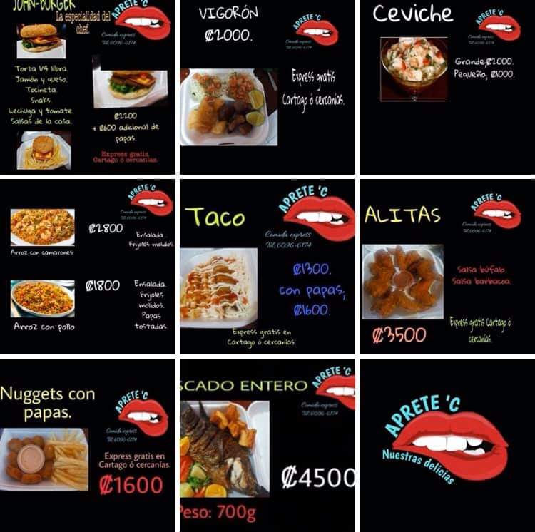 APRETEC's tweet image. Les compartimos nuestro menú