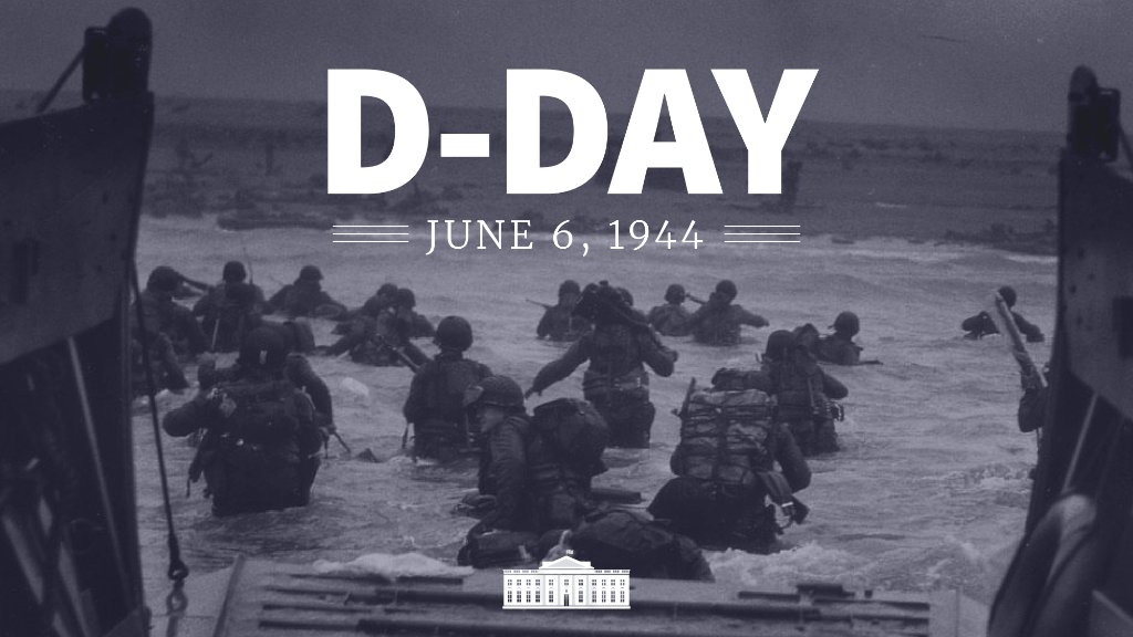 WhiteHouse45's tweet photo. Today, we remember and honor the brave soldiers, sailors, and airmen whose selfless sacrifices on June 6, 1944, secured freedom for decades to come. https://t.co/P5o078MaOh