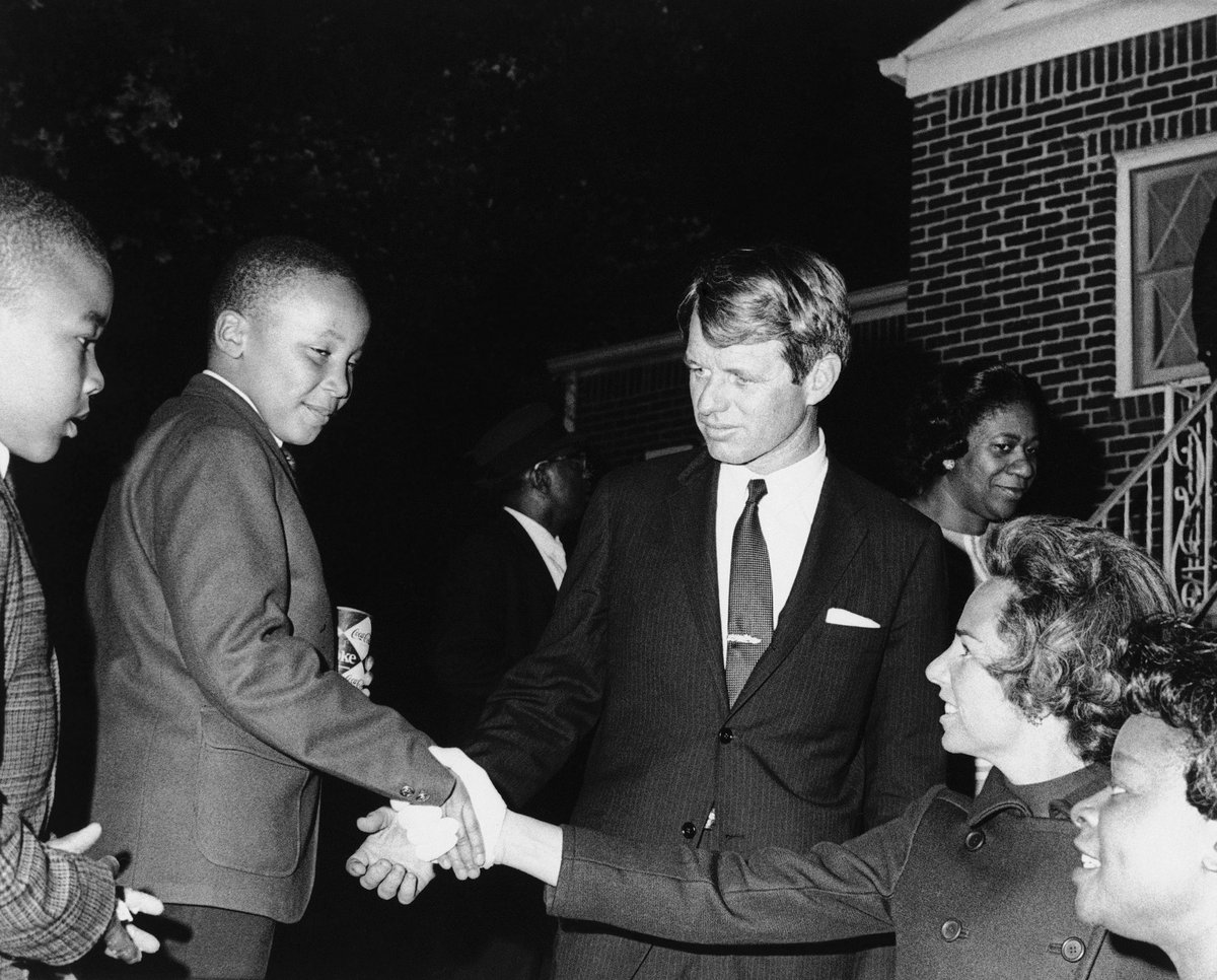Fifty-two years ago today, Robert Kennedy died from an assassin’s bullet. This photo was taken four days after my father was assassinated when Robert and Ethel Kennedy came to our home to comfort our family. His speech on the night my father was killed was masterful.