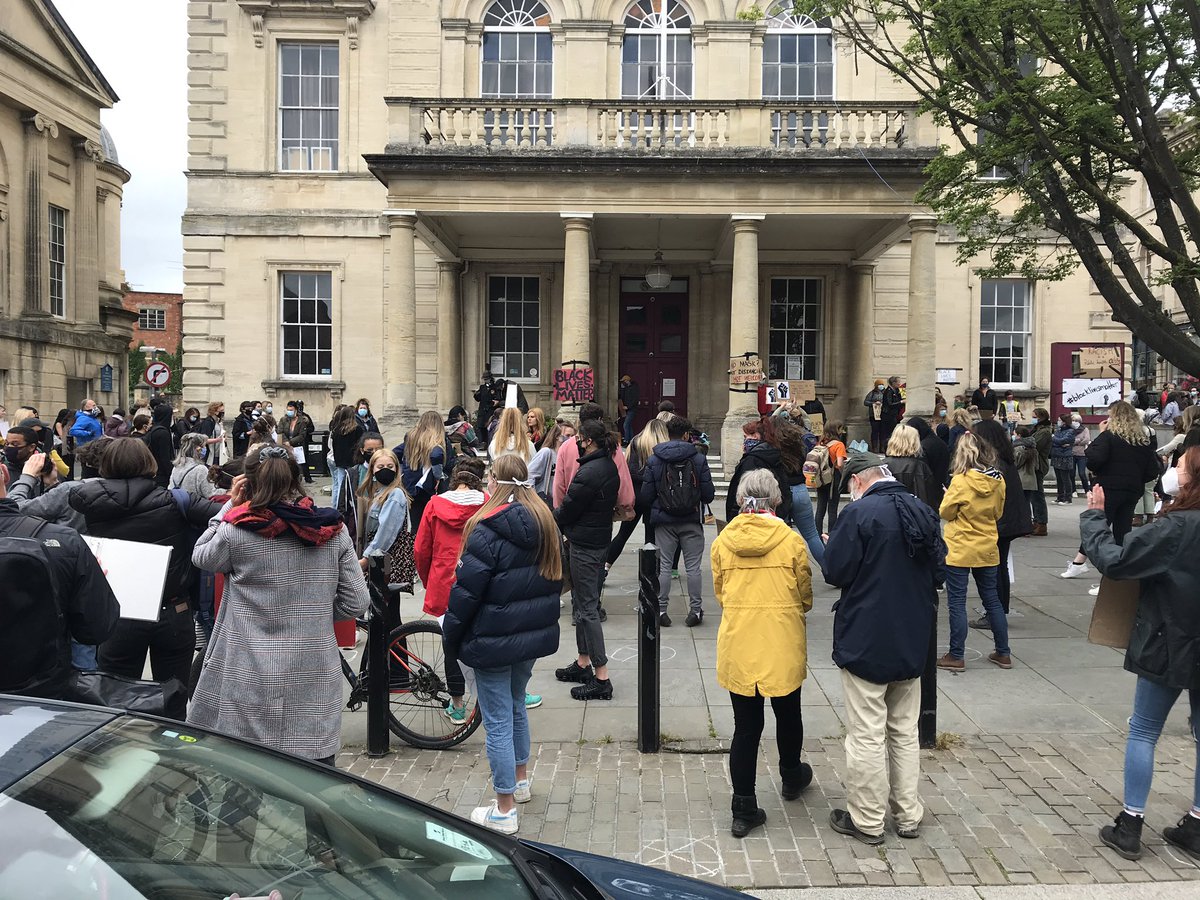 Monobrow73's tweet photo. Great turnout for #BlackLivesMatter in #Stroud today-good to know so many people in this small, mainly white #cotswolds town recognise the issues... https://t.co/BMQeGKC4cS