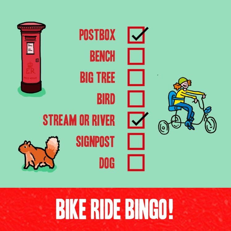 KeepBoltonMovin's tweet photo. Off out for a ride this weekend? 🚲

Play #LetsRideLocal bike bingo and see how many of these you can spot on your ride! Alternatively, get creative and make your own bingo card 🙌

For more cycling tips and activities, visit https://t.co/gN7U1y2I82 🏡 https://t.co/F12lI94MLf