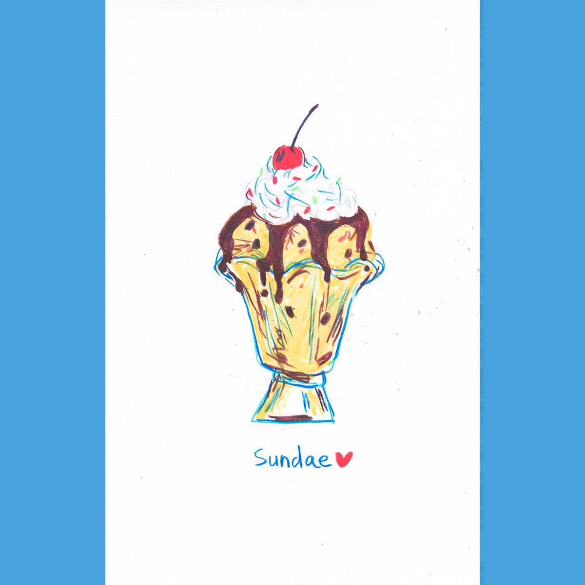食べる
#illustration #coloredpencil #sketch #drawing  #colorsketch  #sundae #foodillustration  #edible #prismacolor #traditionalart  #插画 #絵 #イラスト #イラストレーター #イラストレーション #スケッチ #食べ物 #食 #食物 #dessert #American #bakery #デザート