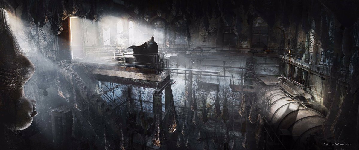 9 - Batman receives a tip (Gordon) about a warehouse.Batman finds the abandoned warehouse full of cocoons where people are being transformed into Parademons.He is attacked by one, but manages to escape.