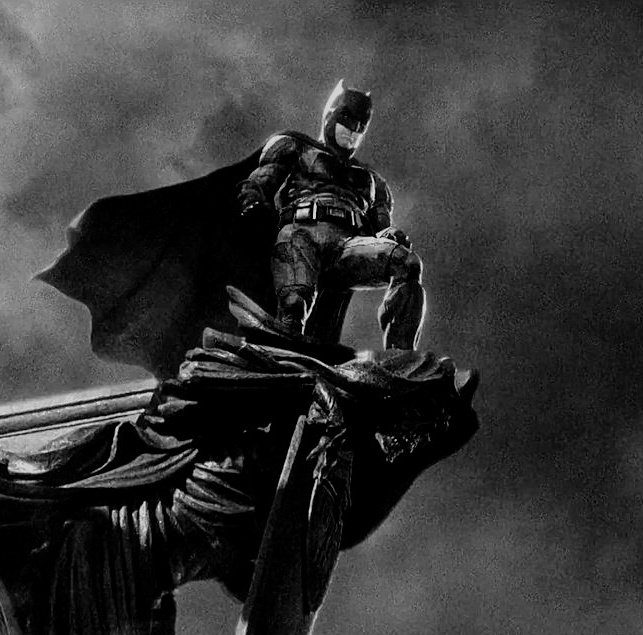 16² - That's when Flash and Bruce meet Diana, Gordon turns on the BatSign and they go to the roof (Flash had been deleted in that old promotional image, but he's)Gordon talks about the missing scientists and, after Cyborg's arrival they discover that they are in Gotham Harbor