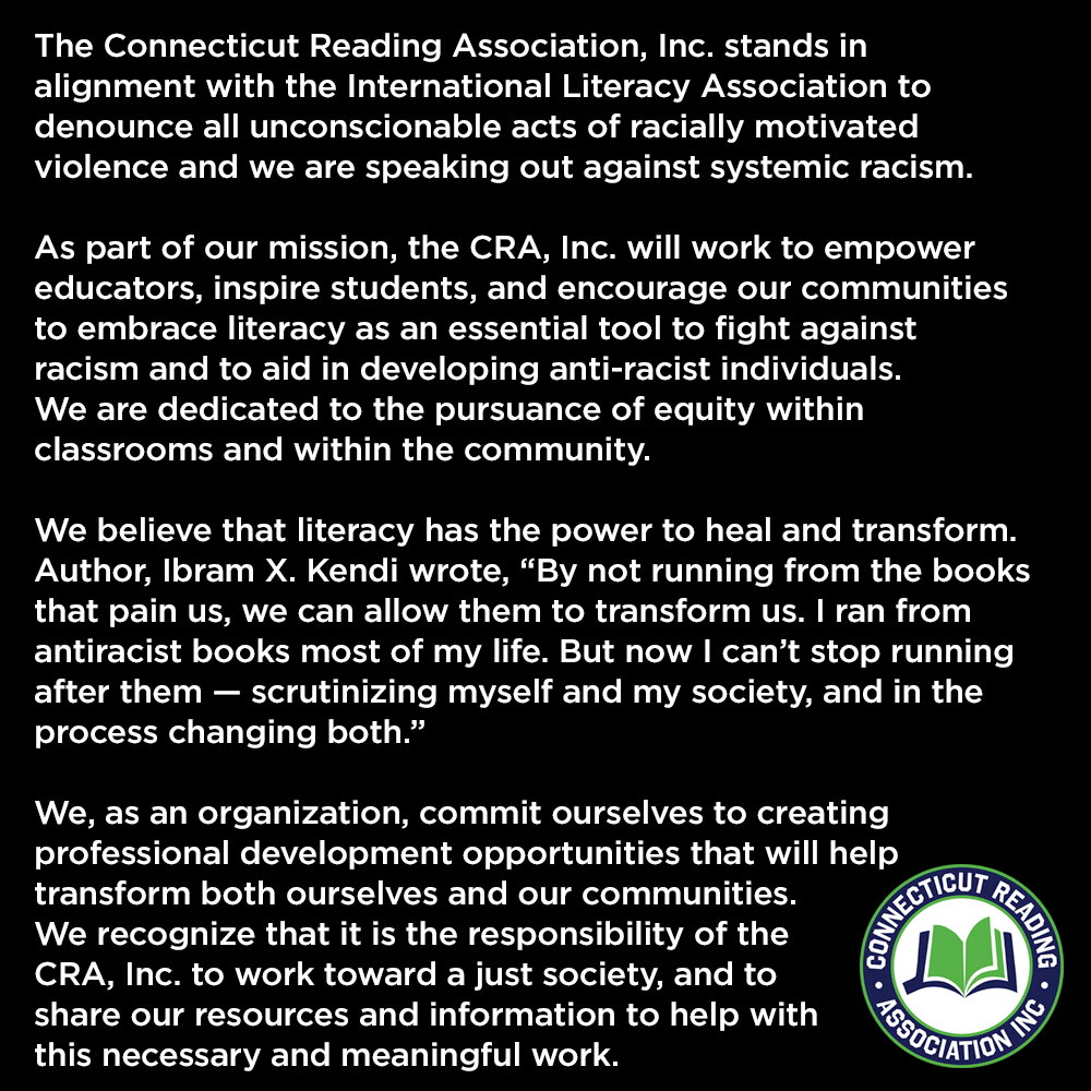 ctreadinginc's tweet photo. #blacklivesmatter #educationalequity #teachtolerance  #teachantiracism #antiracism #equitymatters #KindnessMatters #readingassociations #literacyassociation #readingteachers #cteducators #ctreadinginc https://t.co/oZdvjuTrTA