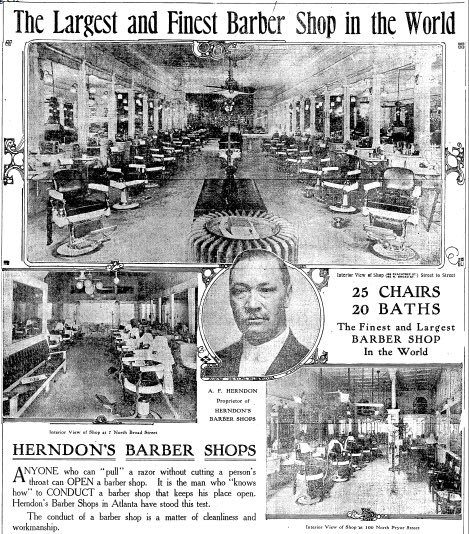 Alonzo Herndon, a former slave became Atlanta’s first Black millionaire had the largest barber shop in the world & founded his own life insurance company. Venues like the Peacock Lounge hosted Gladys Knight, BB King, Aretha Franklin & more.
