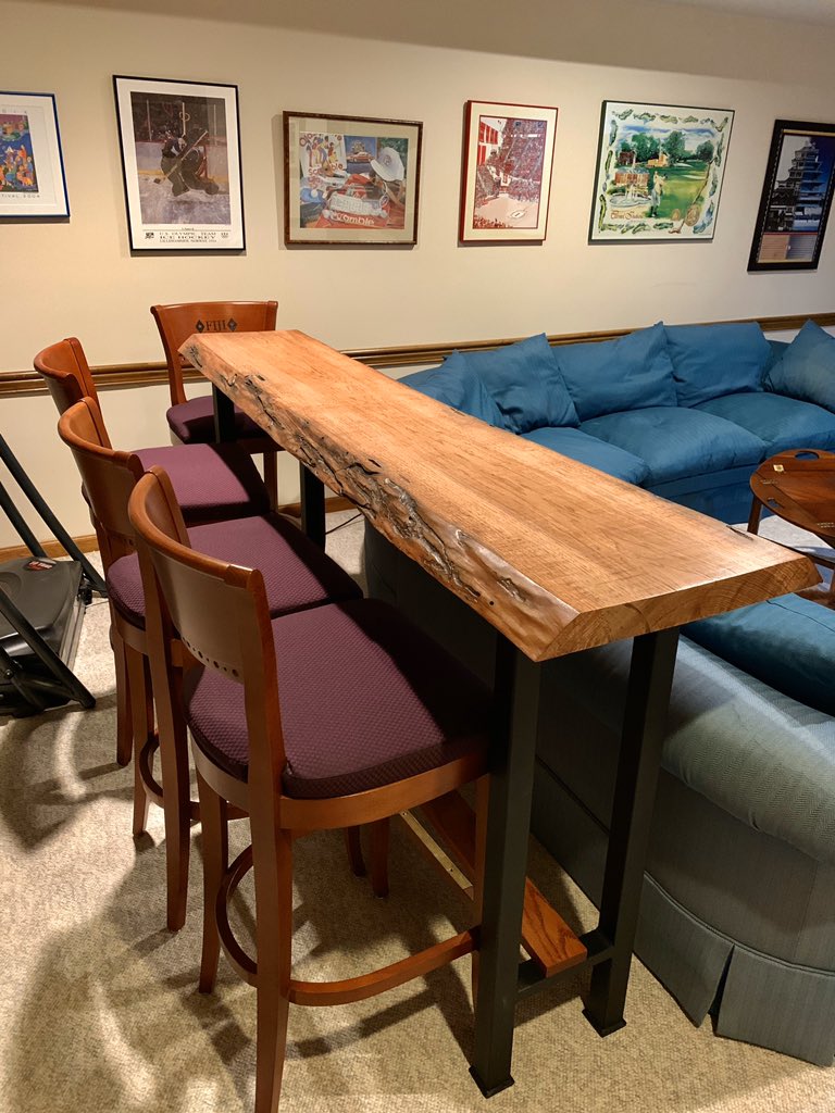 tables4tuition's tweet photo. Excited to share a recent Live Edge Ash table! These long tops POP! Sure is an eye-catching center piece. 
A joy to keep expanding our products ! https://t.co/h7C3IWvXIZ