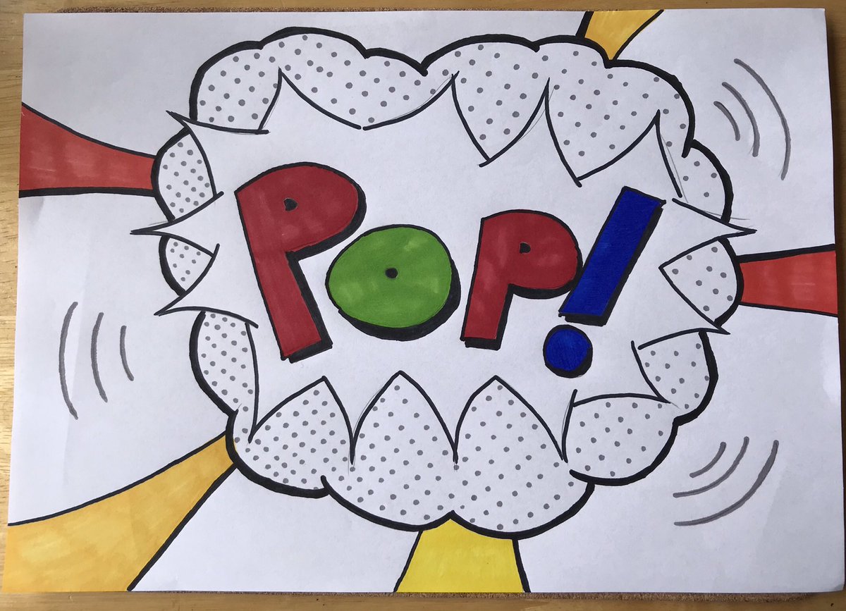 jamporte's tweet photo. I attempted a Lichtenstein style https://t.co/8tKYrRWCmu