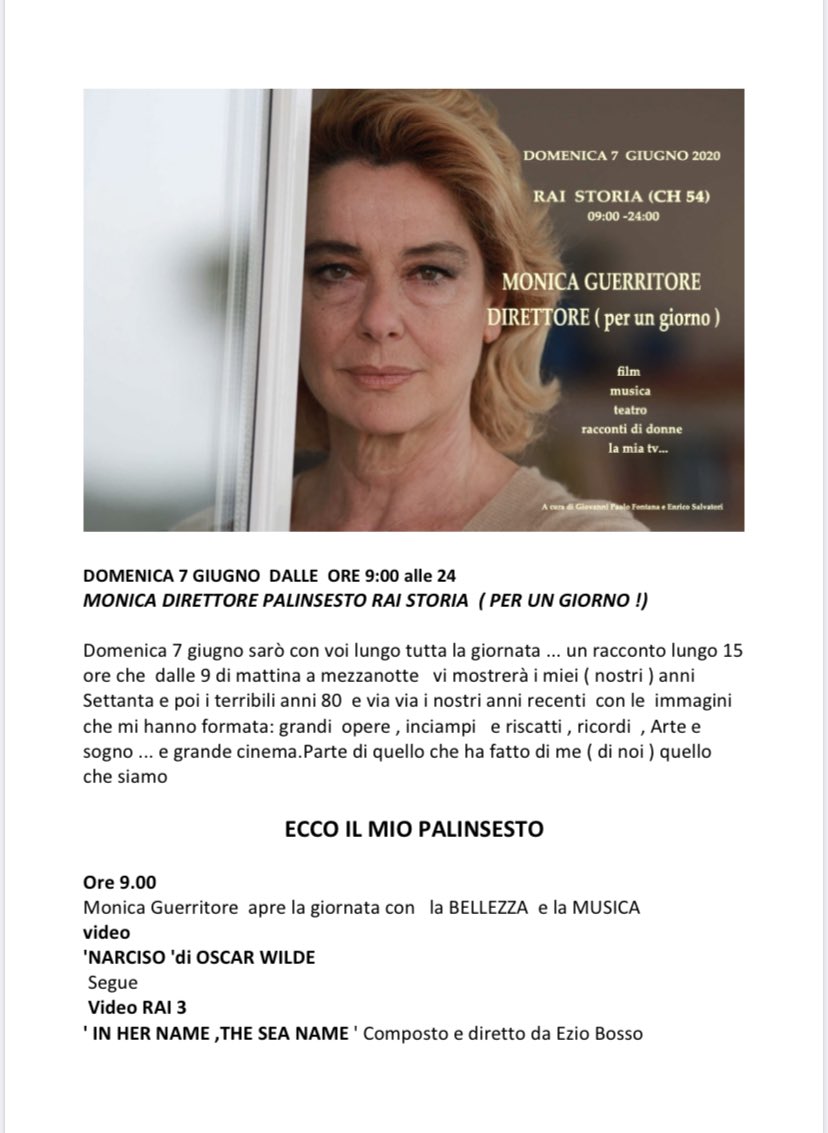 valeriafedeli's tweet photo. Domani il palinsesto di @RaiStoria sarà a cura per un giorno di Monica #Guerritore. Un’iniziativa che non deve restare solo simbolica ma spingere verso un sempre maggiore riconoscimento delle competenze e dei talenti delle donne per un servizio pubblico più paritario e più forte. https://t.co/ry3QXn5GIr