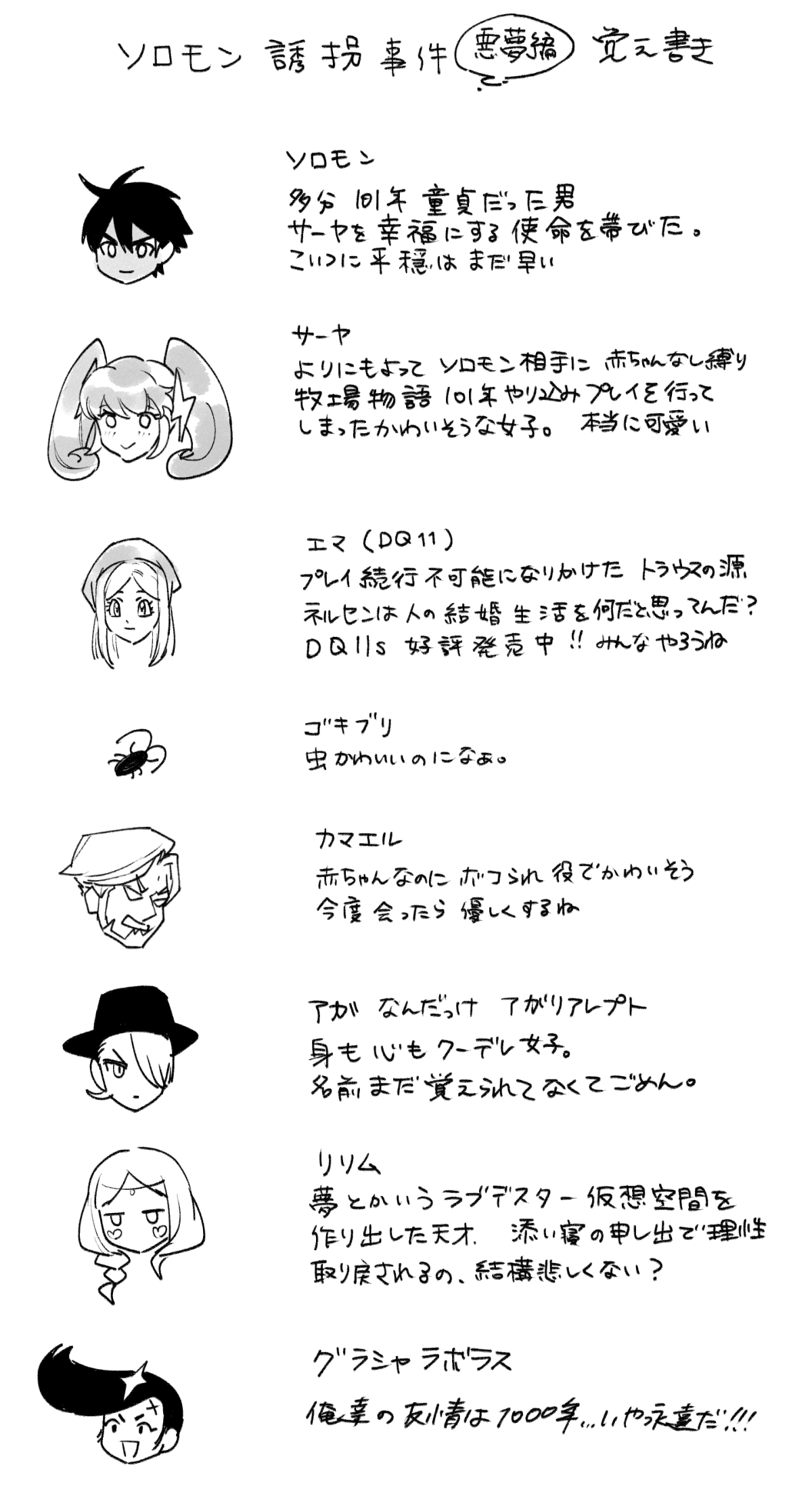 和伊圭 ソロモン誘拐事件悪夢編覚え書き うわーん サーヤちゃん T Co Reuhwdcbsz Twitter