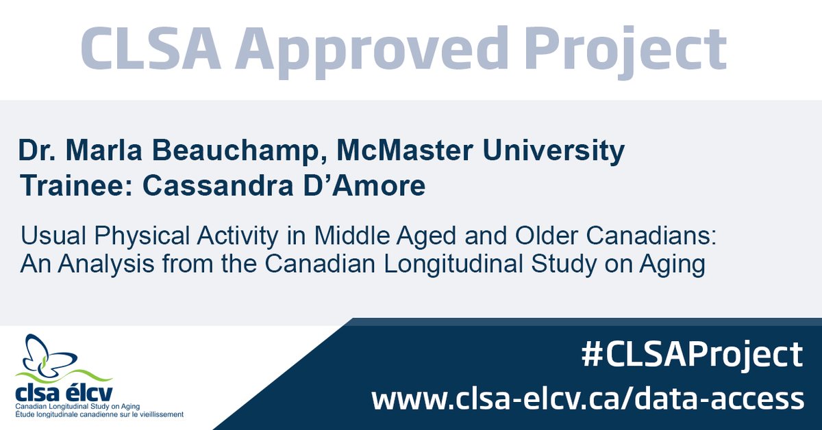 Cassandra D'Amore (<a href="/Cass_DAmore/">Cassandra D’Amore</a>), under the supvervision of Dr. <a href="/marlabeauchamp/">Marla Beauchamp</a> <a href="/SRSMcMasterU/">McMaster School of Rehabilitation Science</a>, studies the relationship btwn environmental, personal &amp; physical factors and physical activity levels in older adults. Learn more: ow.ly/ylBK50zTU3N #NationalHealthandFitnessDay