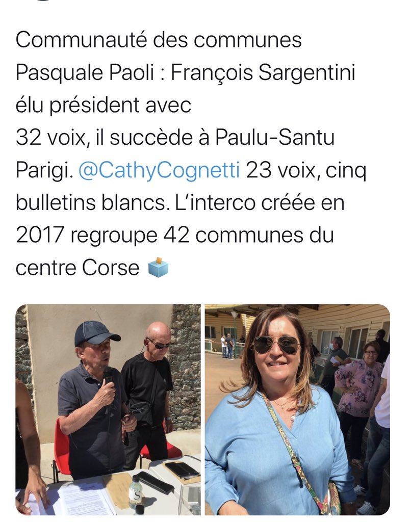 azzezzu's tweet photo. Elle est belle la démocratie chez @Partitu_FemuAC ils donnent leur poste à des gens très fréquentables...
 Renouvellement des generations c’est beau aussi.
La CC Pasquale Paoli tombe aux mains de Corsica Libera..#UnPaeseDaSfà #TamantaStrada 🤮 #MaisondeCrystal Pulitichella https://t.co/Cm79USvxeS