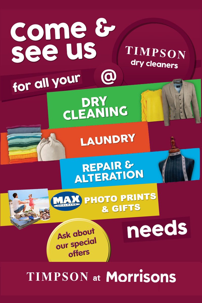MOJOarea61's tweet photo. Our Speke Timpson @ Morrison’s branch has reopened 😁 All our services are available, get into branch today! #speke #drycleaning #laundry #photoprints https://t.co/5iEt0nkwWe