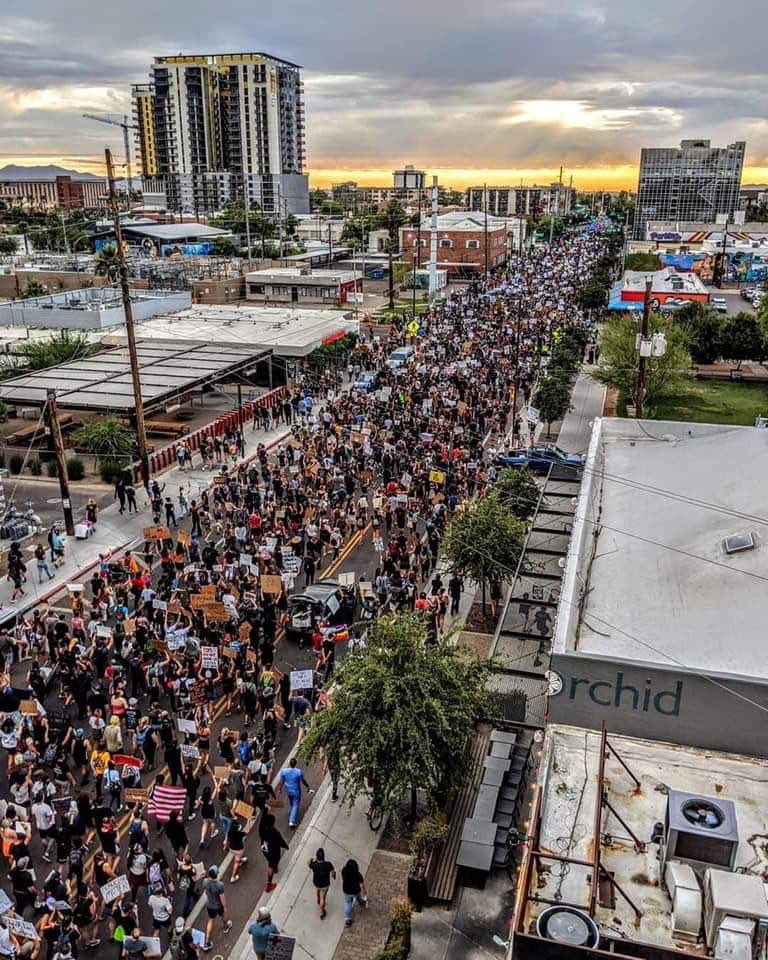 cticmikeharris's tweet photo. #phoenixprotests #PeacefulProtests 
#blacklivesmatteraz
Last night https://t.co/JBcosAw6lG