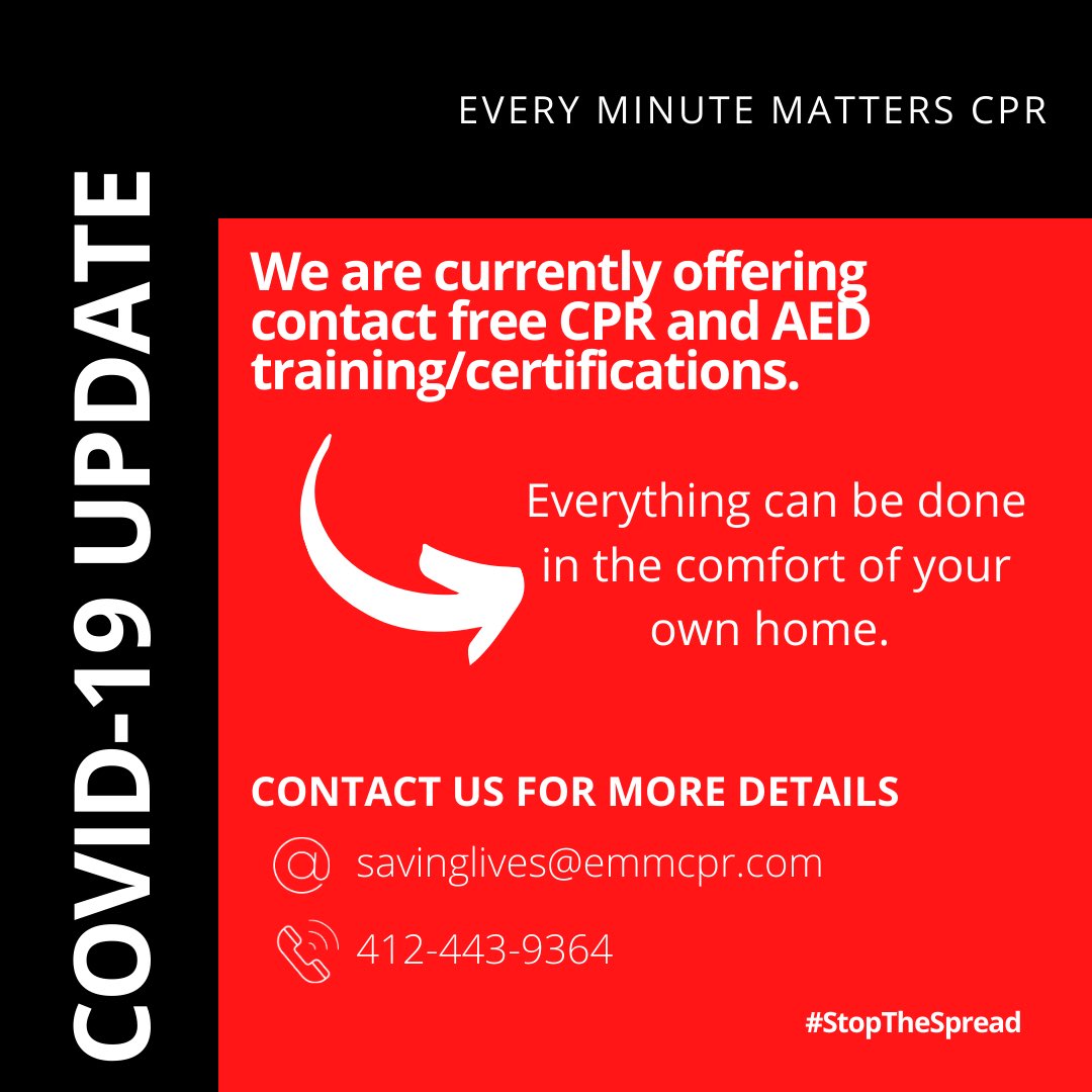 emm_cpr's tweet photo. Contact free courses and certifications now available! #cprsaveslives #cprtraining https://t.co/P0OGJCNkRE
