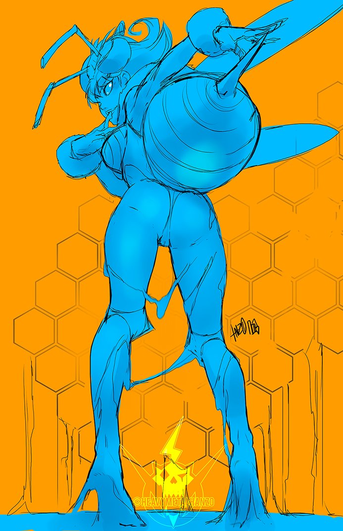 A little raunchy sketch this time of Q-Bee from #Darkstalkers (Vampire Savi...