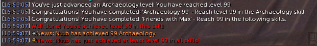 NuubRS's tweet photo. I might have been slacking a bit, but hey. at least i got 99 archaeology xD https://t.co/LWKifiLFvK