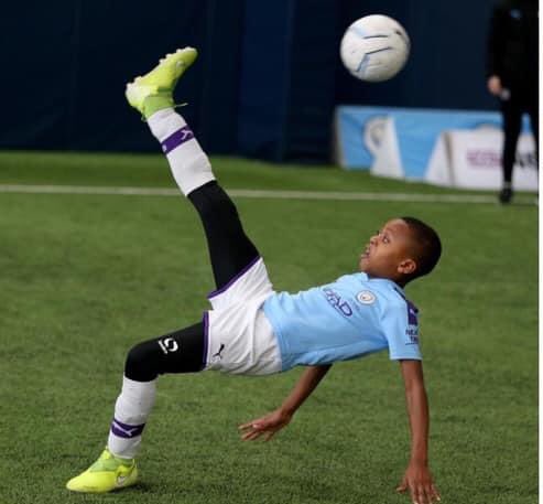 OTJFC95's tweet photo. Many congratulations to Tolani and Theo our Old Trafford U9 players on signing for Manchester City Academy. Have fun 💫⚽️ #OTJFC #BuildingPlayers https://t.co/BFRjaW0YTp