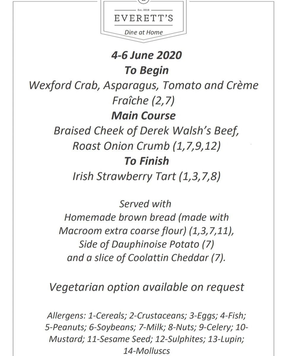 Everett S Restaurant Pa Twitter Late Cancellation For 3 Dine At Home Dinners Menu Below All Prepped And Ready To Go So If You D Like To Treat Yourself Give Us A Call On