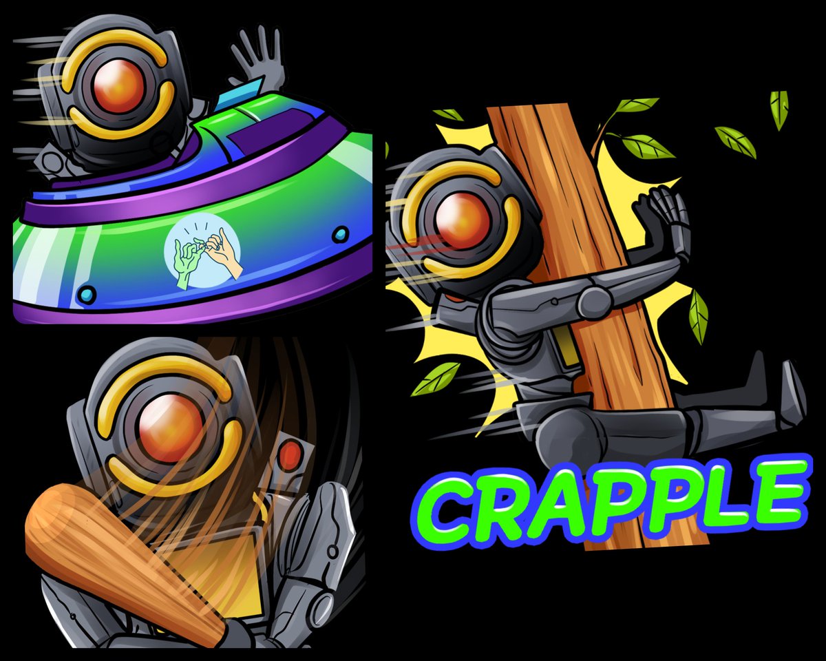 PinkyyThePathy's tweet photo. New Emotes!!

1. UFO Pathy! Upgrade from the very first picture I ever made of Pathy!

2. Pathy w/ a bat for when we beat someone down &amp; pays homage to my recent College Baseball Hall of Fame induction!!

3. Well.. Not all grapples are gems Some are just plain Crapples! 😁 https://t.co/5L7JuexU9f